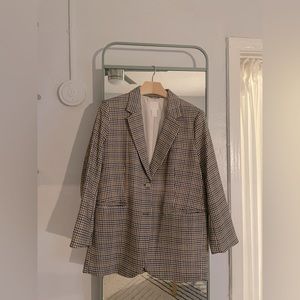 Printed brown blazer